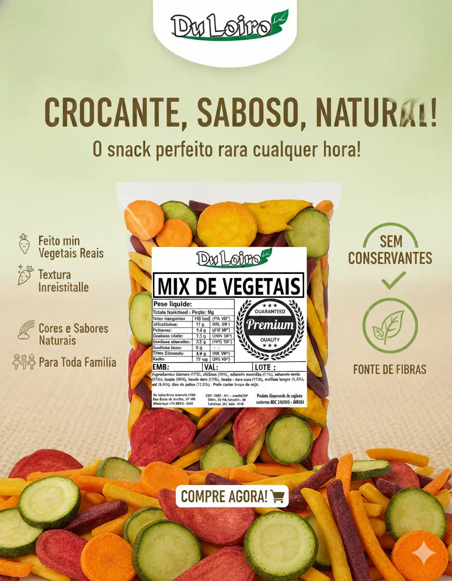 Kit Morango Liofilizado + Frutas Tropicais + Vegetais Crocantes Naturais